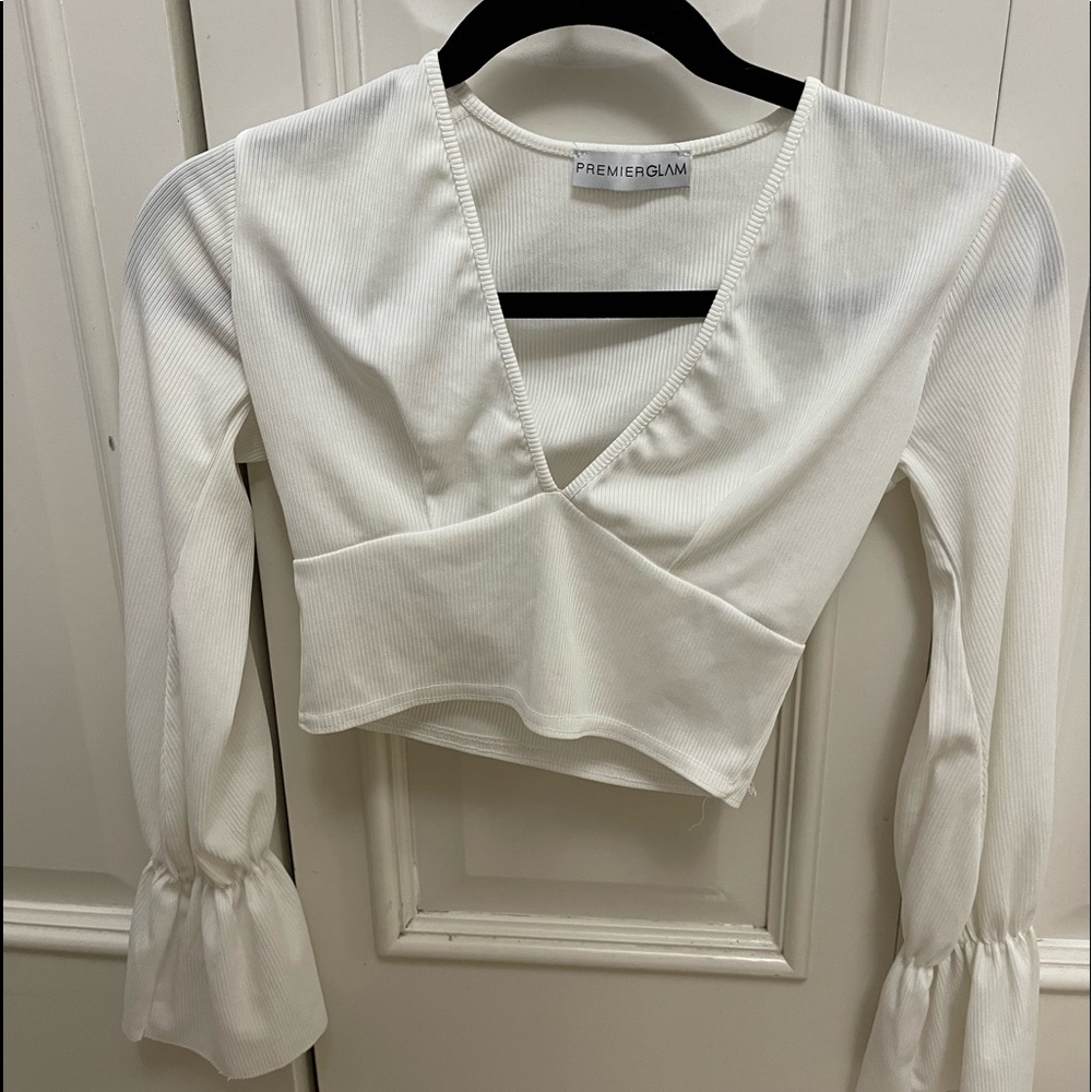 white crop top